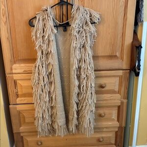 Chic Tan Fringe Vest